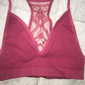 SUPER CUTE BURGUNDY BRALETTE. NEVER BEEN WORN!!